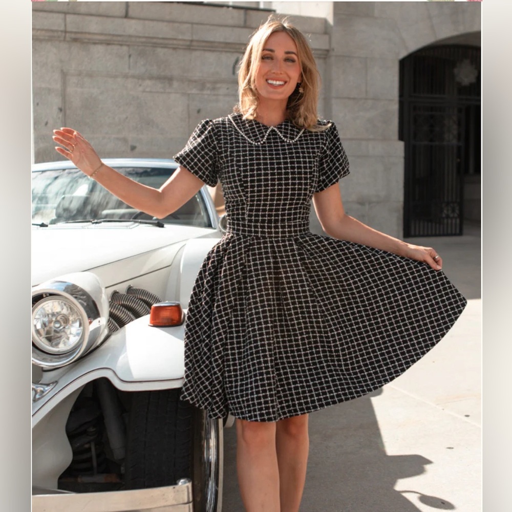 BRAND NEW WITHOUT TAGS PREPPY FIT & FLARE DRESS Size Small - Gossip Girl Aesthet